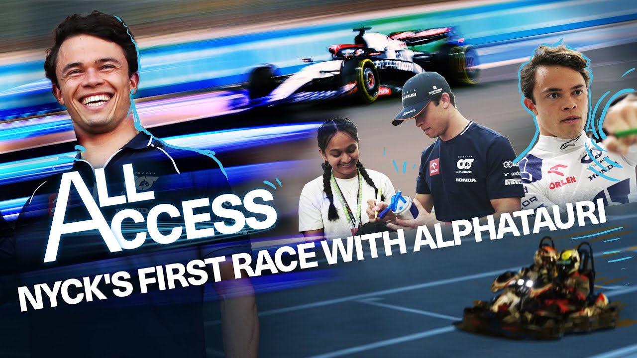 Behind-the-scenes footage of de Vries’ full-season F1 debut