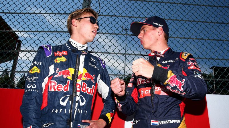 daniil kvyat max verstappen red bull racing
